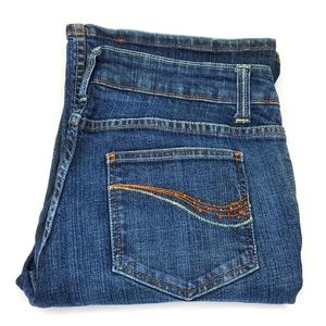 Apostrophe Flare Stretch High Rise Blue Jeans 8